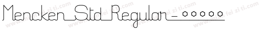 Mencken Std Regular字体转换